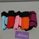 Molasus Women's Soft Cotton Briefs Ladies Mid-High Waisted Full Coverage Panties (Regular & Plus Size) (Multicolor-5pack-a2)
