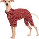 Dog Sweaters for Small Dogs Girls Boys, Striped Pet Sweaters for Fall Winter Dog Clothes, Turtleneck Pullover Knitwear for Small Medium Large Dogs (Red), XXL