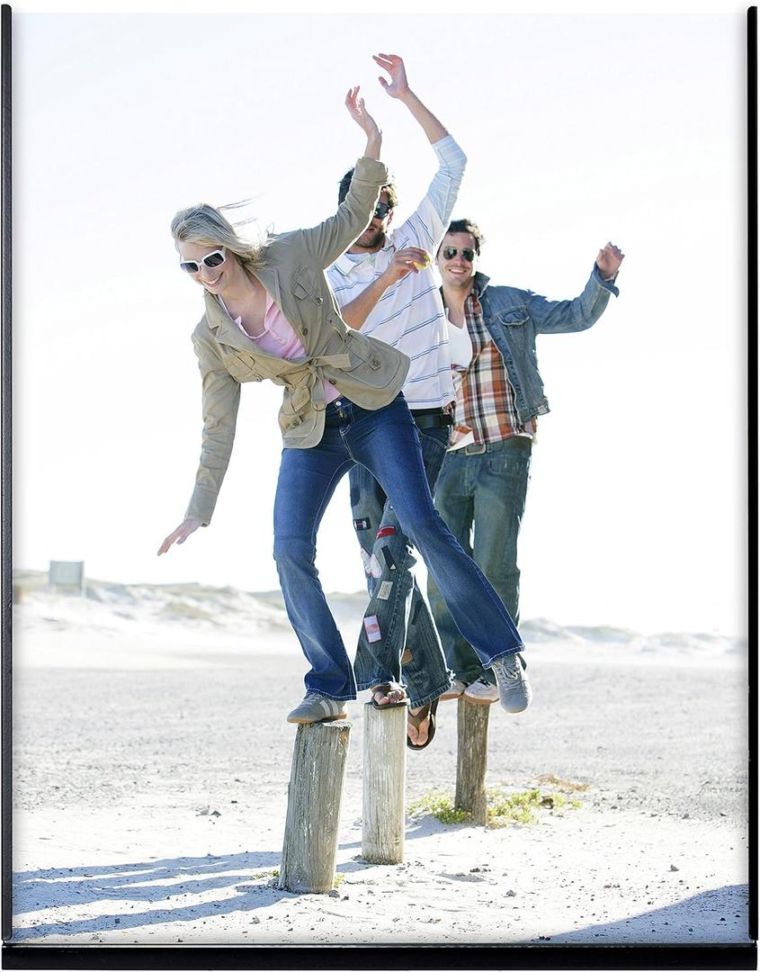 Malden International Designs Modern Life Millenium Metals Matte Black Metal Picture Frame, 8x10, Black