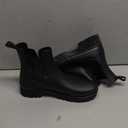 Women's Short Rain Boots Waterproof Chelsea Rain Boots For Ladies (10, Black)