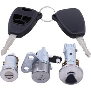 MOTOKU Ignition Switch and Door Lock Cylinder with 2 Keys for Jeep Compass Patriot 2007-2017 for Dodge Caliber 2007-2012 Avenger 2008-2014