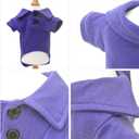 Lovelonglong Basic Dog Polo Shirts Premium Cotton, Polo T-Shirts for Dogs with a Two-Button Collar Blank, Color Purple, XXL