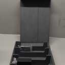 Kabinka Trading Card Storage Box with Commander Display, 5-Row Deck Case with Removable Lid; 3900+ Card Deck Box for MTG TCG Sports Cards, 5 Top Loaders, 5 Stoppers, 48 Dividers,1 Dice Tray (Black)