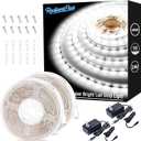 RadiantFlux 2 Sets of 10ft Light Strips,Dimmable 24V LED Strip Lights,White LED Strip Lights,Super Bright LED Light Strip,Flexible LED Lights for Bedroom, Cabinet, Mirror, Christmas Decor
