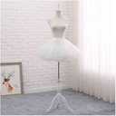 WOWBRIDAL Women's Petticoat 50s 4 Levels Hoopless Short Length Tulle Crinoline Underskirts Dress Bubble Skirt Above Knee
