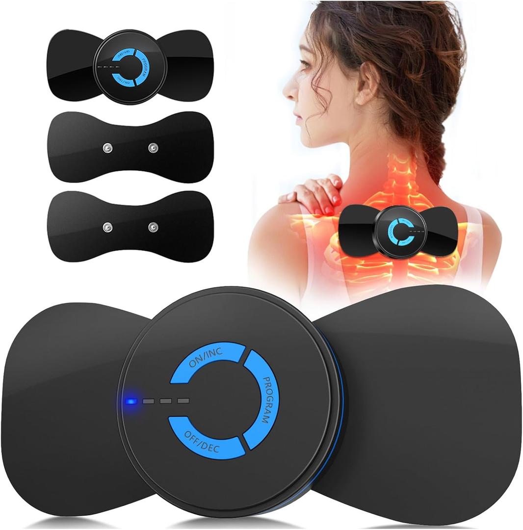 Mini Massager, Rechargeable Intelligent TENS Unit Muscle Stimulator for Pain Relief - FSA or HSA Eligible Deep Tissue EMS Massager Management for Back, Neck, Arm Electronic Pulse Machine