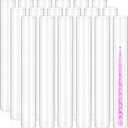 18 Pcs Hurricane Candle Holder Sleeve, H:16" D:2" Bottomless Glass Cylinder Candleholder Tall Clear Glass Cylinder Open Both Ends, Chimney Tube Cover, Open Ended Candle Shade