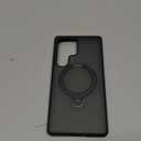 Slim Black Clear Case - Compatible with Samsung Galaxy S25 Ultra, Lightweight Design, with Round Back Stand, Ultra Clear Protection with Stylish Black Accents