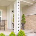 Glitzhome 8.5 FT Rain Chains, Faux Copper Bowl and Bell Rain Chains for Gutters with 10 Cups, Adjustable Rain Catcher Chain with V-Shaped Gutter