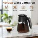 10-Cup Glass Carafe Replacement for Ninja CM401/CM400/CM300/CM371/CP301 Coffee Makers, Ninja Coffee Pot Replacement with Brew-Through Lid