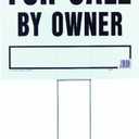 LFS-1 For Sale by Owner Corrugated Plastic Sign w/ H Bracket 19" x 24" Black/White, 1 Piece