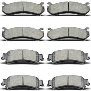 D785 D792 8pcs Front Rear Ceramic Brake Pad Fit For 1999-2006 for Chevrolet Silverado 1500,2003-2005 for Chevrolet Astro/Gmc Safari,2000-2001 for Tahoe/Gmc Yukon,1999-2006 for Gmc Sierra 1500