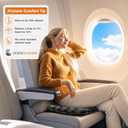 Inflatable Seat Cushion for Airplane Travel, Built-in Pump, Firm Adjustable Air-Cell Support Pad for Long Flights, Office & Car, 18 x 16 in, Carry Bag