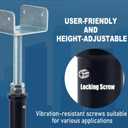 4 Pack U-Shaped Floor Jack - Adjustable Steel Beam Support for 4x2, 4x4, 4x6 Joists Heavy Duty Screw Jack with U-Head Telepost & House Jack.15-19 Inch Adjustment Range.
