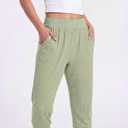 Real Essentials 3 Pack: Women's Ribbed Capri Jogger Lounge Sweatpants with Pockets Yoga Workout (Available in Plus Size) (L)