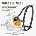 BRONZEDOG Pitbull Dog Muzzle Breathable Metal Basket for Large Dogs Amstaff Staffordshire Terrier Biting Chewing Barking (Nylon, Black)