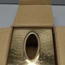 Monarch Abode Tissue Box Cover Square  Hand Hammered Brushed Gold Metal Tissue Holder Box for Bathroom Accessory, Aesthetic Decorative Facial Napkin Cube for Modern Home Decor