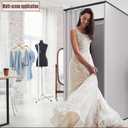 Clothing Store Fitting Room, Portable Changing Room with Shading Curtain Used in Office, Mall, Boutique, Home, Movable Temporary Mobile Privacy Protection (grey, 47x47x79 inches)