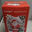 8 FT Christmas Inflatable Santa Claus with Candy and Big Gift Bag Outdoor Decor, Blow Up IP44 Weatherproof Xmas Decorations for Yard, Built-in LED Light for Gardern Lawn Indoor Winter Holiday