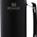 Stanley Classic Legendary Vacuum Bottle 1.5 qt | Wide Mouth with Leakproof Cup Lid | Keep Drinks Hot or Cold | Packable for Travel | Insulated Stainless Steel Thermal Bottle | BPA-Free | Matte Black (48 Ounces)
