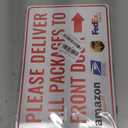 Please Deliver All Packages to Front Door Right Arrow - Bestylez Delivery Sign for Outdoor Use 12" * 8" (145)