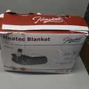 Homemate Electric Heated Blanket Twin Size - 62"x84" Heating Blanket Twin Size 1/2/4/6/8 Hours Auto-Off 10 Heat Level Over-Heat Protection Flannel Sherpa ETL Certification (01 - Light Grey)