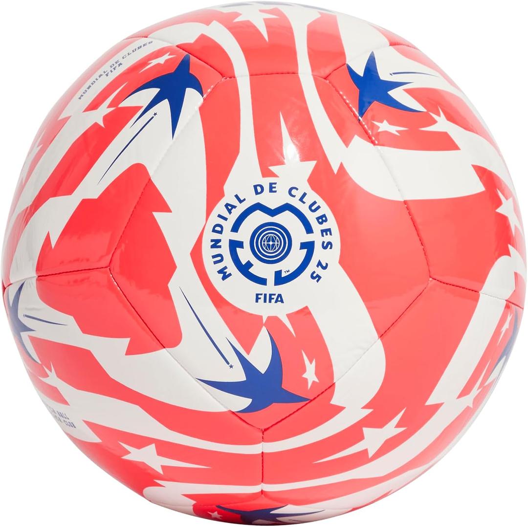 Adidas FIFA Club World Cup Club Soccer Ball (4, White/Lucid Red/Power Blue/Black/Club)