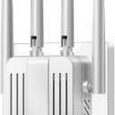2025 WiFi Extenders Signal Booster for Home Long Range Covers Up to 45+ Devices & 8470 Sq.ft, Long Range WiFi Extender Internet Signal Booster, White