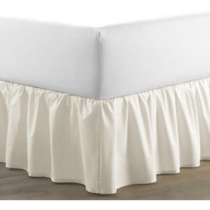 Laura Ashley Home Solid Ivory Ruffled Bedskirt, Queen
