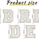 Bride Rhinestone Stickers Self Adhesive Bling Letters for Bachelorette Party Decorations, Wedding Car, Bridal Shower, DIY Craft, Sparkly Bride Sign