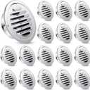 Zonon 18 Pcs Stainless Steel Soffit Vents 4 Inch Round Dryer Vent Cover with Mesh Screen for Home Outdoor Bathroom Wall Ceiling Outside Exterior Exhaust (Silver)