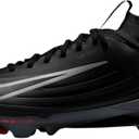 Nike Vapor Pro 1 Football Cleats (HM8850-104) (Black/Dark Grey/Bright Crimson/Black), Size 8