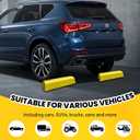 HOXWELL Garage Tire Stops for Garage Floor High-Visibility, 2 Pack 3.1" Higher Block Bumpers for Parking Car SUV Truck, Heavy Duty Car Wheel Stopper for Driveway Outdoor, Easy Installation