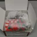 Polar Bear Christmas Decorations, Polar Bear Plush with Scarves in 3 Colors, Christmas Tree Ornaments Rustic Home Decor Gift for Kids Girl Boy Woman-4 Pcs