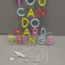 You Can Do Hard Things Neon Signs Dimmable LED Inspire Neon Lights Wall Decor for Kids Room Classroom Bedroom Living Room Study Gift Art for Kids Friends -12.56 x 12.2 IN-USB Powered-Acrylic