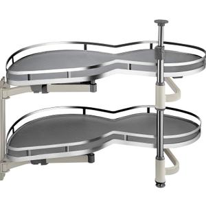 VEVOR Swing Left Blind Corner Cabinet Pull Out for 36 inch Cabinet, 2 Tier Tray Kitchen Soft Close Cloud Organizer Right Handed Open