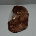 PARTY ZONE Red Long Hair Resistant Scarlet Witch Wanda Maximoff Cosplay Wigs For Women Heat Resistant Fiber Middle Part Wig Curly Wavy Wigs Natural Looking Synthetic Heat Resistant Fiber Wig Party