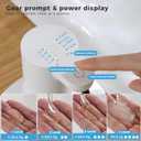 Automatic Liquid Soap Dispenser, 17oz/500ml Touchless Rechargeable with 4-Level Adjustable & IPX5 Waterproof - Level Display for Wall/Tabletop Use in Bathroom, Kitchen, White