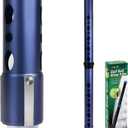 Golf Ball Picker Upper Aluminium Alloy Golf Ball Retriever Shag Tube, Golf Ball Shagger Holds 20 Golf Balls Retriever Tool Golf Ball Collector, Blue/Black