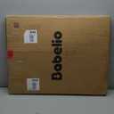 BABELIO Baby Gate for Doorways and Stairs, 26-31" Pet Gate with Wide Walk Thru Door and Lock Indicator, No Drill Pressure Mounted Safety Gate with Double Lock and Self-Closing, White