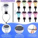 Glooglitter 16 Pcs Pool Solar Lights for Framed Above Ground Pools Waterproof Solar Light Outdoor Swimming Pool Fence Decorations Pools Accessories Colorful Light, Diamond