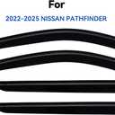 Window Visors Rain Guards for 2022 2023 2024 2025 2026 Nissan Pathfinder, Out-Channel Window Vent Wind Deflectors Visors Shades for 22 23 24 25 26 Nissan Pathfinder S SV SL Platinum Rock Creek