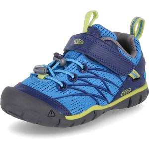 KEEN Unisex-Child Chandler CNX Comfortable Sneakers (1 Big Kid, Brilliant Blue/Blue Depths)