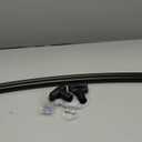 Curved Shower Curtain Rod 40-72 Inches Adjustable, Aluminum Shower Rod Rustproof, Round shower curtain rod, Curved Shower Rods for Bathroom, Bathtub, Stall, Black, Need to Drill