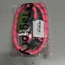 Taglory Rope Dog Leash 6 FT with Comfortable Padded Handle, Highly Reflective Threads Leash for Medium Large Dogs, 1/2 inch, Pink