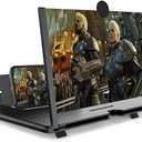 14 Inch Smartphone Screen Magnifier 3D HD Foldable Amplifier Phone Stand with Adjustable Angle Gift for Mom Dad Family Portable Universal Enlarger Movies Gaming Video