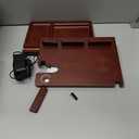 Nightstand Organizer with Dual Phone Wireless Charging Station for 2 iPhone,Apple Watch and Airpods,Bamboo Phone Docking Station,Gifts for Men Dad Husband