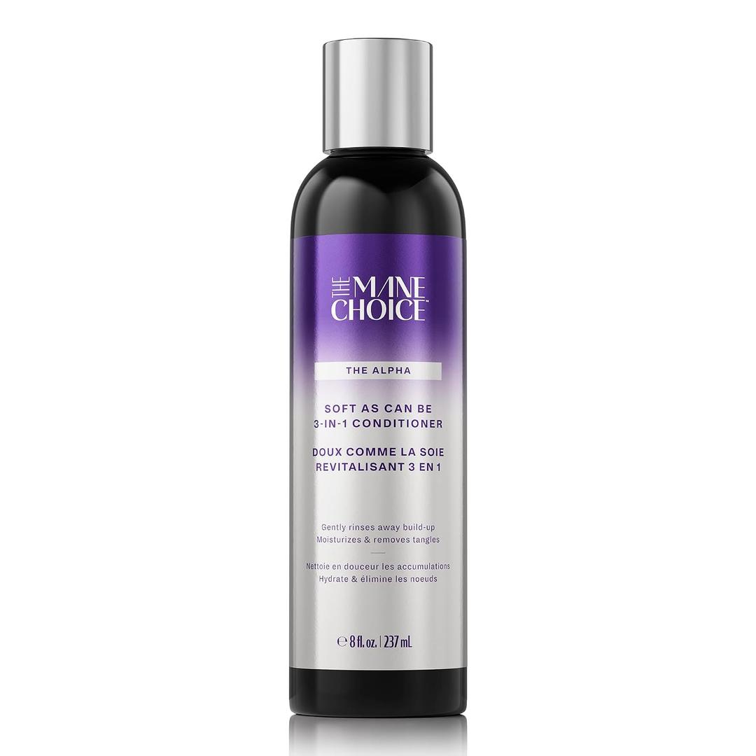 The Mane Choice The Alpha 3-in-1 Conditioner: Co-Wash, Moisturizing Leave-In Conditioner & Detangler for Coily, Wavy, or Curly Hair, Refresh & Revitalize 8 Oz