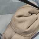 Farmhouse Tan Brown Linen Curtains 102 Inches Long for Living Room Pinch Pleated Drape with Hooks Rings for Track System Light Filtering 102 Inch Curtain for Bedroom Sliding Patio Door 2 Panels (Latte)