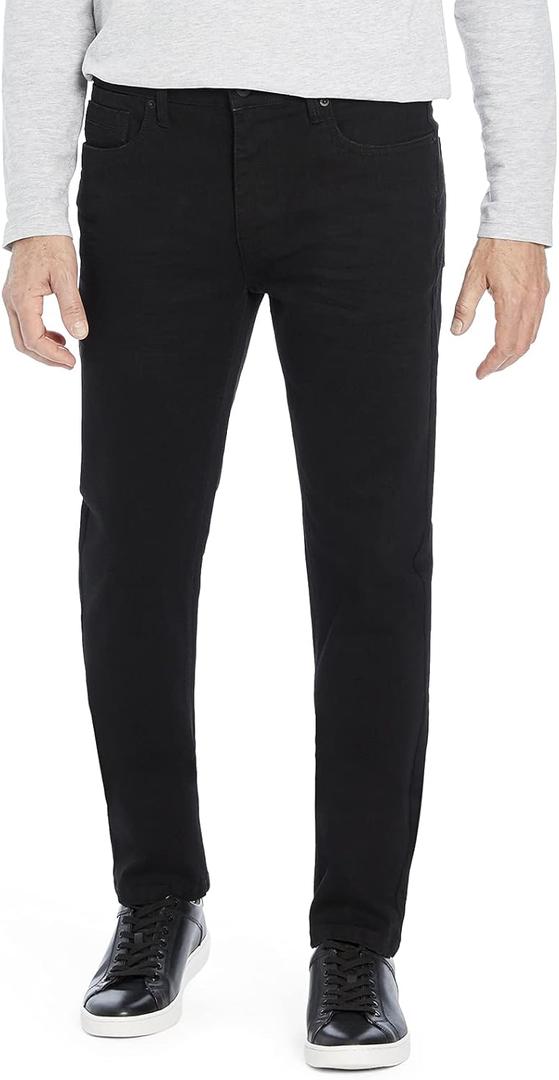 Kenneth Cole Mens Jeans Slim Fit - Mens Stretch Jeans with Repreve Recycled Polyester - Jeans for Men Slim Fit (Black)
